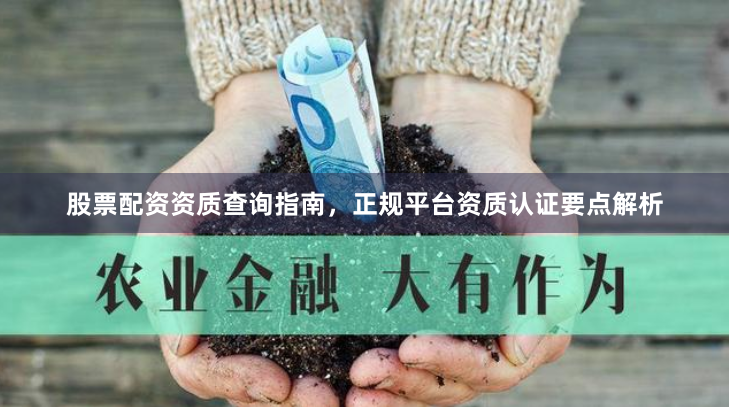 股票配资资质查询指南，正规平台资质认证要点解析